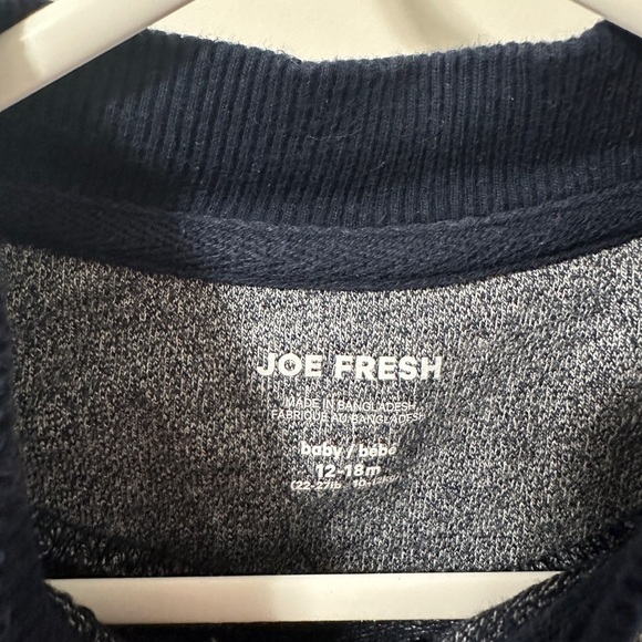 Joe Fresh Navy Blue Bomber Jacket Button Up Size 12-18 months Toddler Baby - Picture 6 of 7